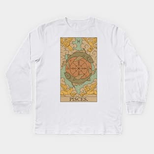 Pisces Tarot Card Kids Long Sleeve T-Shirt